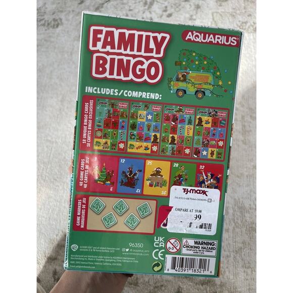 Scooby-Doo Fun Family Christmas Bingo by Aquarius For Game Night New! - Picture 2 of 2